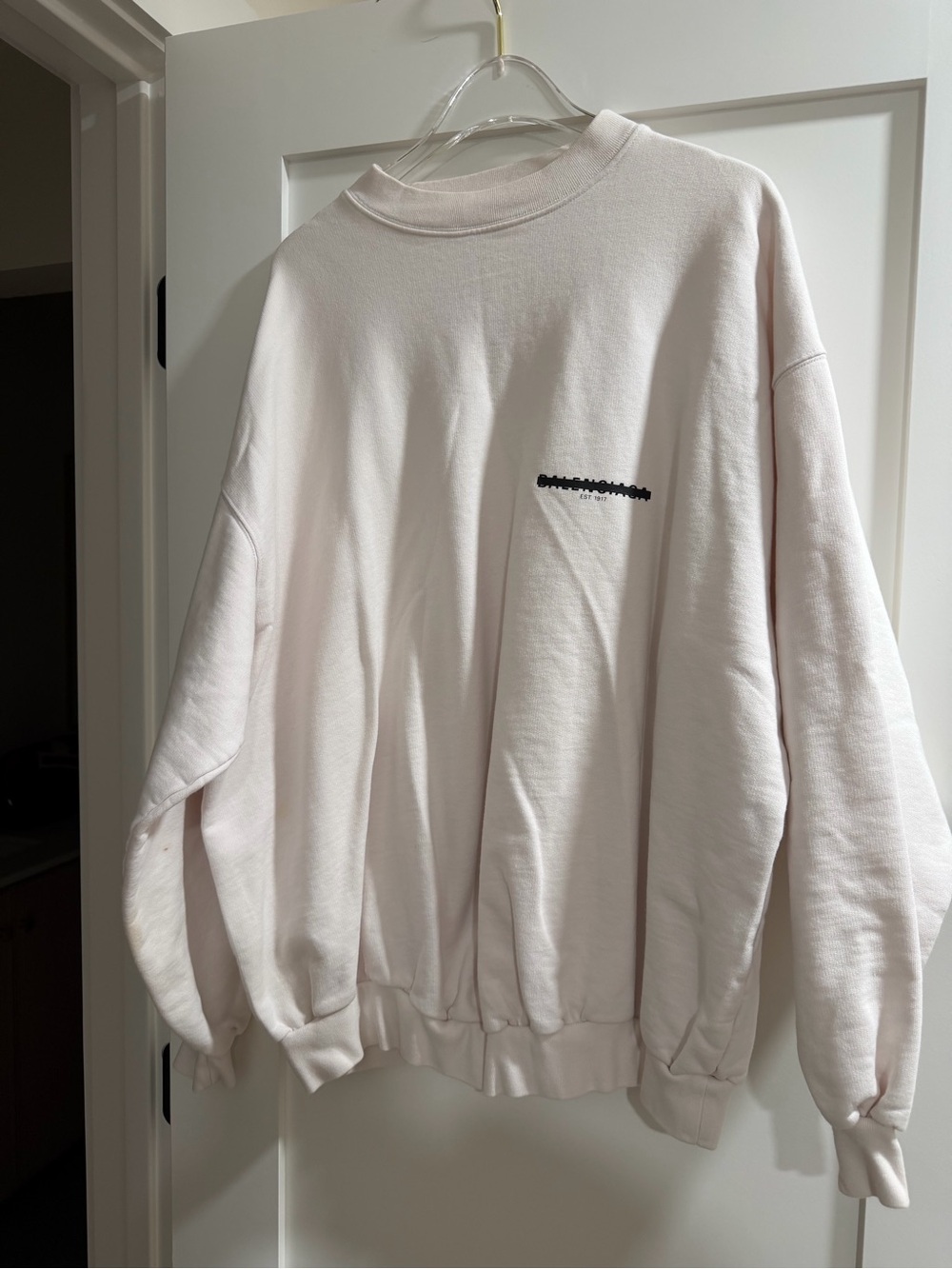Balenciaga Pale Pink Unisex Crewneck Sweatshirt